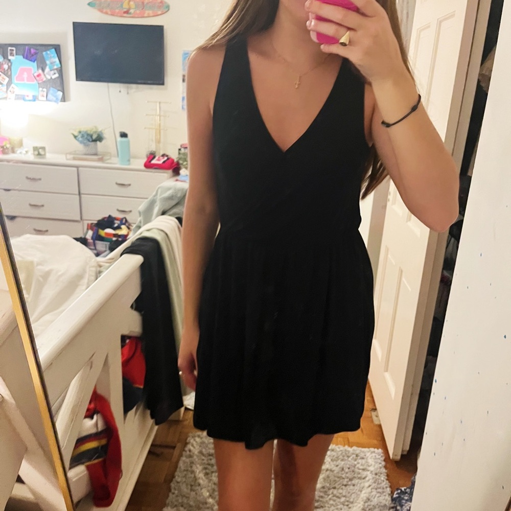 Black wrap dress